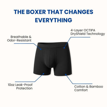 Men's Ultra-Absorbent Incontinence Boxer Briefs